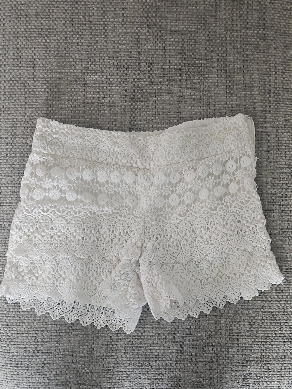 LOFT White Crochet Lace Shorts